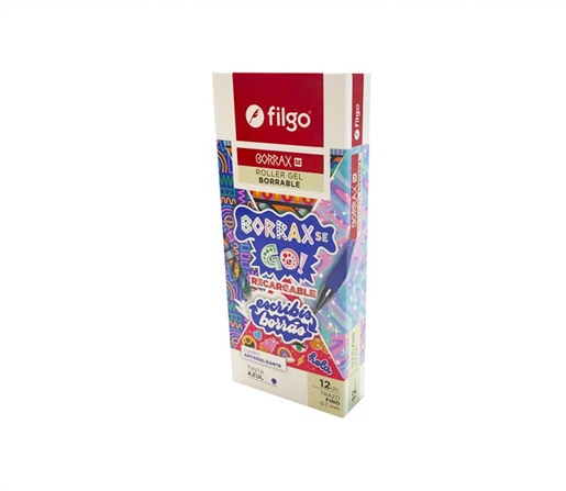 BOLIGRAFO BORRABLE FILGO BORRAX SE GO! AZUL CJ X12